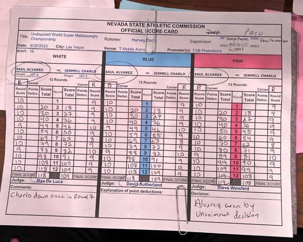 Canelo Alvarez vs Jermell Charlo 2023 Program, 4 Cards,Bout Sheet & FIGHT  RECAP